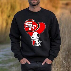 Snoopy Woodstock 49ers Crewneck Sweatshirt Cute Football Fan Game Day Gift 17